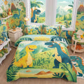 5 PCS Dinosaur Comforter Set Twin,Kids Comforter Set for Boys,Colorful Dinosaur Bedding Set with Sheets,Twin Size