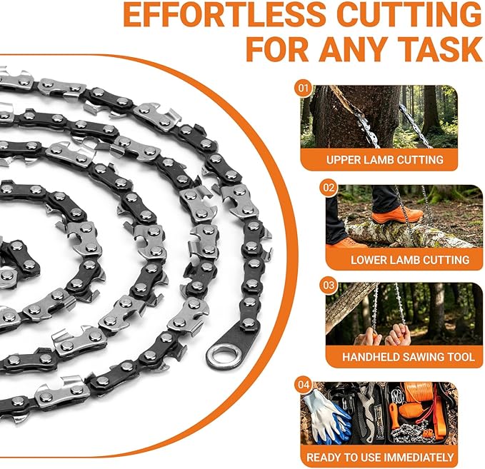 High Limb Rope Saw 55 inch Rope Saw for Tree Saw High Limb and Folding Camping saw, Pocket chainsaw with 11OZ Throw Weight, Hand Saws for Tree Trimming