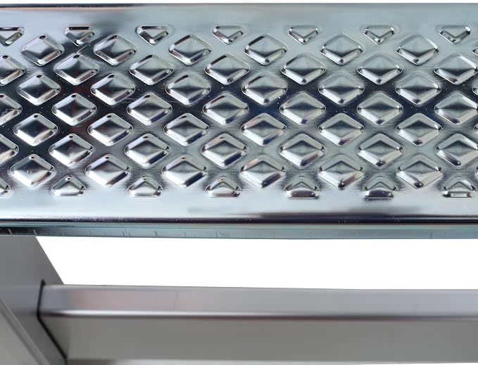 Step Platform, Aluminum Folding Work Platform with Non-Slip Surface 330 lbs Load Capacity Scaffolding Platform and Gorilla Ladder Alternative for Home Improvement Painting Cleaning Auto Detailing