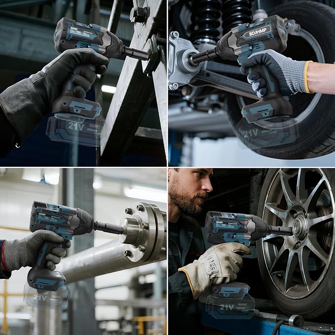 Cordless Impact Wrench 1/2 Inch, 1500 N.m/1106ft-lbs Brushless Impact Wrench Gun Compatible with Makita Battery (No Battery), Electric Power Impact Driver for Car Home