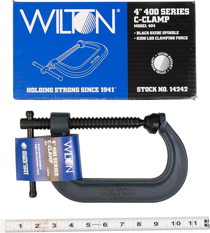 Wilton C-Clamp, 4-1/4" Opening, 3-1/4" Throat, 6200 Lbs. Clamping Force (Model 404) (Pack of 2)