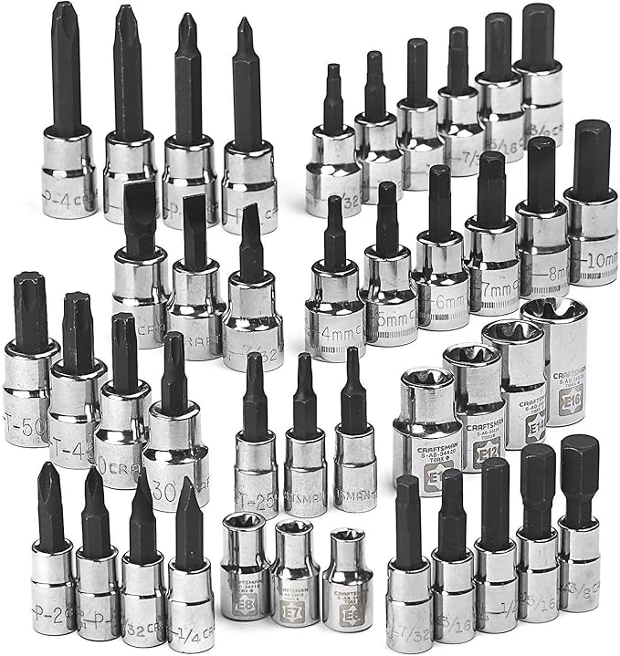 Craftsman 42 pc. Hex and Torx Bit Socket Super Set, 1/4 and 3/8 in. Drives