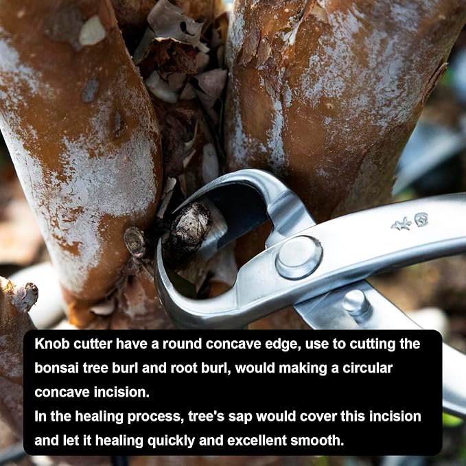 Bonsai Knob Cutter Round Edge Cutter Professional Grade Branch Cutter Alloy Steel Bonsai Tools Equip With Tool Bag (MT-KC-290)