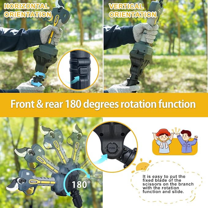 Extendable Pole for Cordless Electric Pruning Shear, Telescopic Pole 4.2-8.2 ft Extension for Gardening Tree Pruner Extended Cutting Reach for Professional Battery Secateurs Heavy Duty