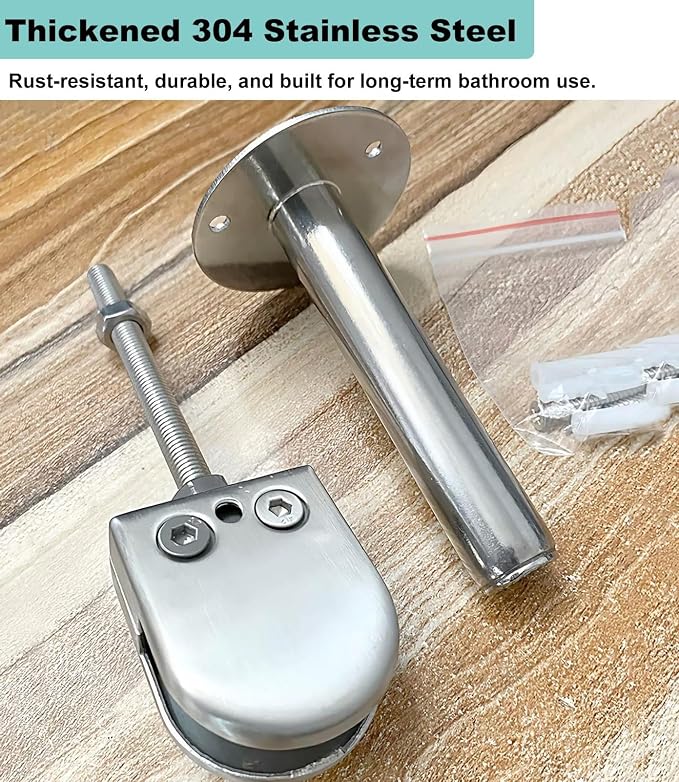 Fixed & Adjustable Glass Support Bar, Ceiling to Glass Screen Brace Arm