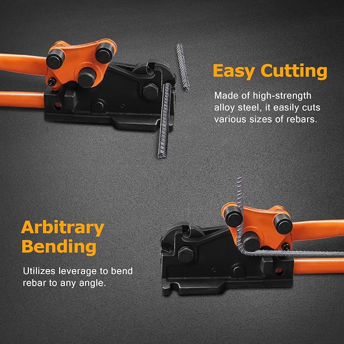 LOSCHEN Manual Rebar Cutter and Bender,for Construction Site and Home-use,Removable Rebar Shears, Rebar Bending Machine, Bending and Cutting Rebar up to 5/8 Inch