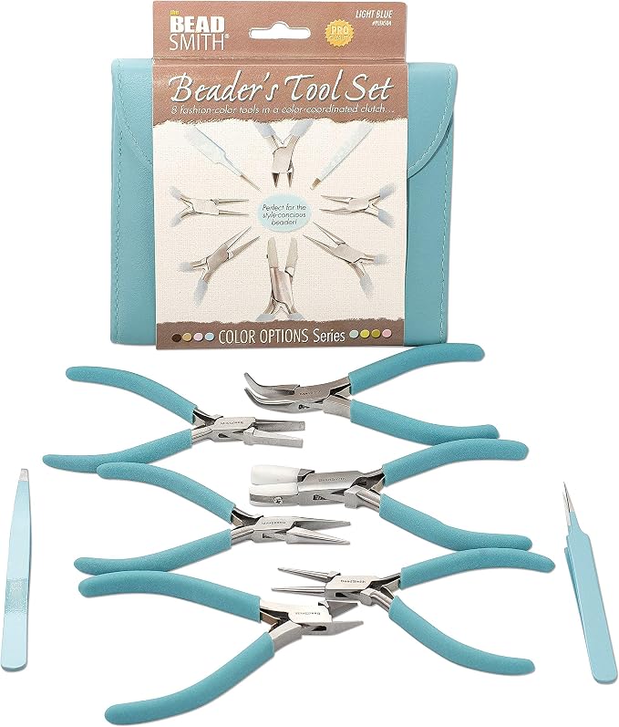 The Beadsmith Fashion Color Pliers, Jewelry Making Supply Set of 8