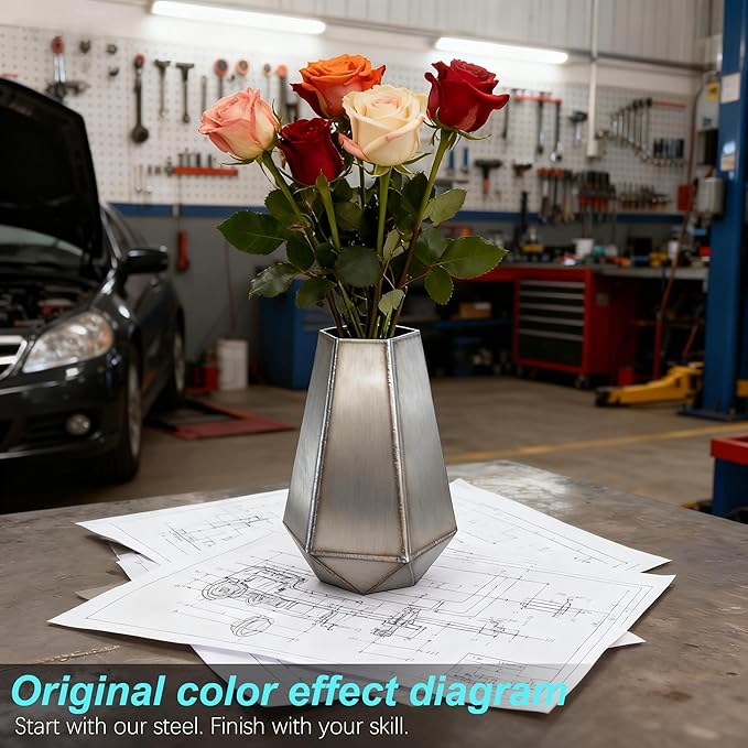 Welding Coupons Vases,17 Gauge Welding Practice Kits, 304 Stainless Steel Plate,Beginner Welding Kits,Suitable for TIG MIG, for Mastering and Improving Welding Skills.