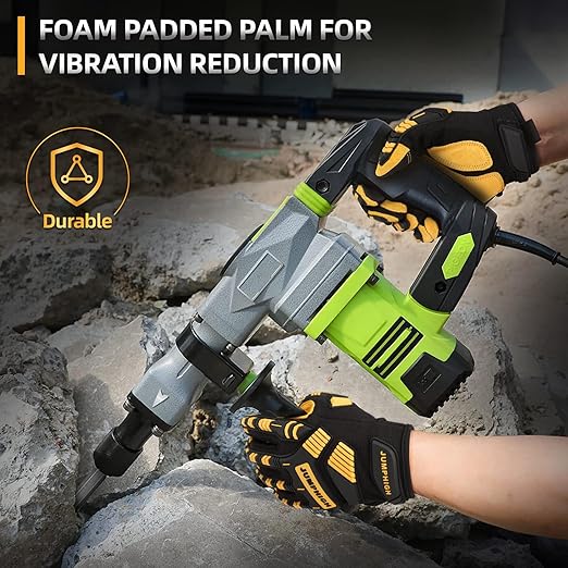 Impact Work Gloves, Mens Working Gloves with Secure Fit, Heavy Duty Mechanic Gloves with Impact Protection and Vibration Reduction, High Dexterity, Touchscreen Capable (XL)