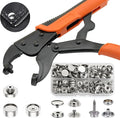 CRAFTMEMORE Heavy Duty Snap Fastener Kit, Adjustable Snap Setter Tool with 40 Sets Metal Snaps, Installation Tool for Boat Covers, Canvas, Tarps