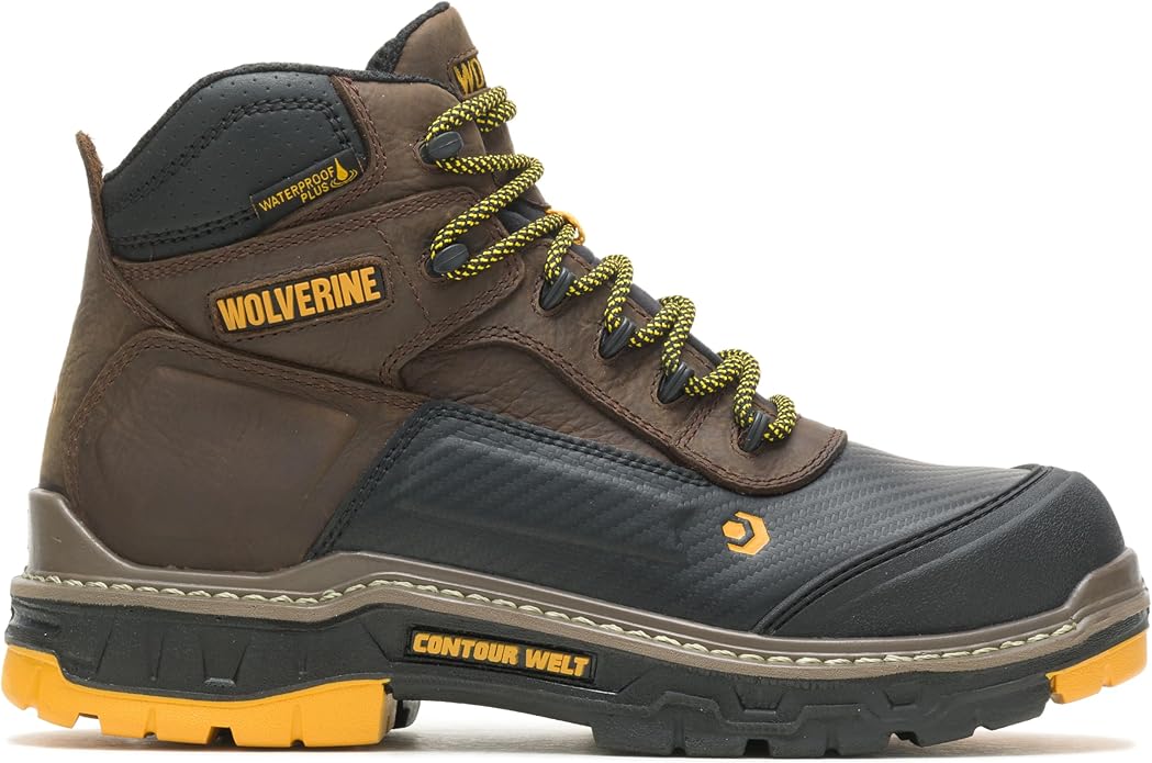 Wolverine Men's Overpass Composite Toe Waterproof Work Boots