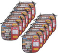 Lunarable Americana Chair Cushion Pads Set 12, Various Old American License Plates Behind Antique Gas Pump in Rural Utah, Anti-Slip Seat Padding for Kitchen & Patio, 16"x16", Red Multicolor
