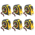 6 Pack Steel Measuring Tape, Tape Measure 16 ft, Measuring Tape Retractable, 16-Foot Basics Self-Locking Measurement Tape, Self Lock Auto Lock Tape Rule Imperial/Metric Tape Measure for Body
