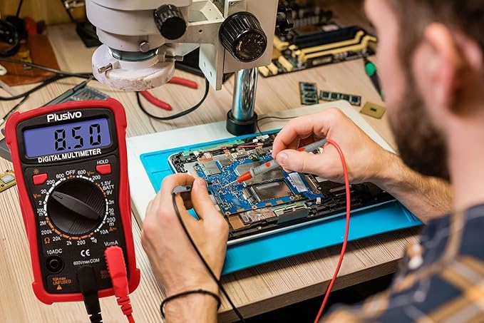 Soldering Iron Kit, 60W Soldering Iron Adjustable Temperature 30-in-1, 5 Solder Tips, Digital Multimeter, Solder Wire, Paste, Desoldering Pump, Tweezers for Electronics Hobby Enthusiast 120V US Plug