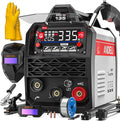 ANDELI 135A MIG Welder 110V/220V, PULSE Flux Core MIG/Lift Tig/Stick 3-in-1 Gasless MIG Welding Machine with Synergy，Large LED Display,2T/4T Full Kit (Bonus Welding Helmet & Gloves)