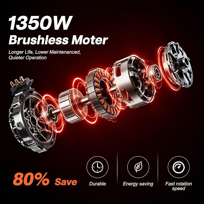 16" Cordless Chainsaw 42V Brushless Electric Chainsaw, 2 x 3.0Ah Batteries Powered Handheld Chain Saw, Tool-Free Tension & Auto Oiling for Tree Pruning, Wood Cutting, Yard & Garden Outdoor Work