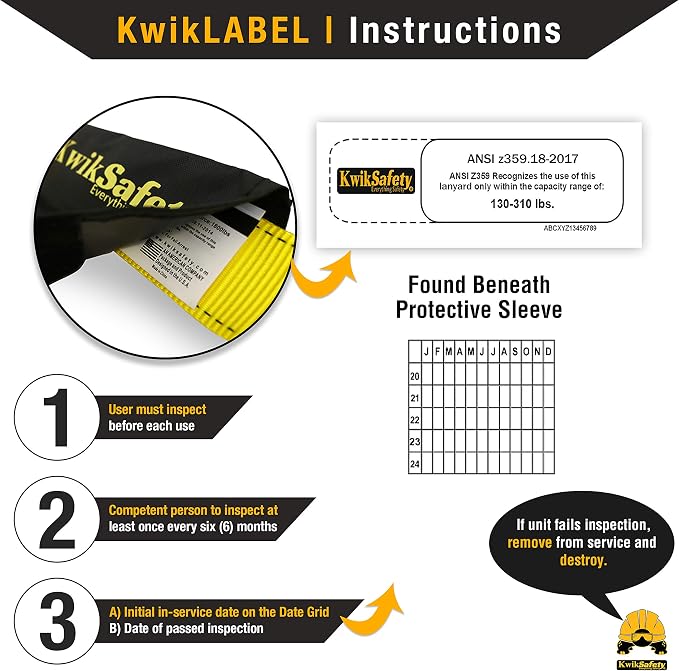 KwikSafety - Charlotte, NC - Dolphin Dorsal [2 Pack] 18" D-Ring Extender ANSI Tested OSHA Compliant Safety Harness Extension Lanyard Safety D Ring PPE Construction Roofing Fall Arrest Gear
