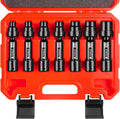 7-Piece 1/2'' Drive Driveline Limited Clearance Socket Set, 12-Point SAE Impact Swivel Socket Set, Cr-Mo Steel with Storage Case for Automotive & Industrial