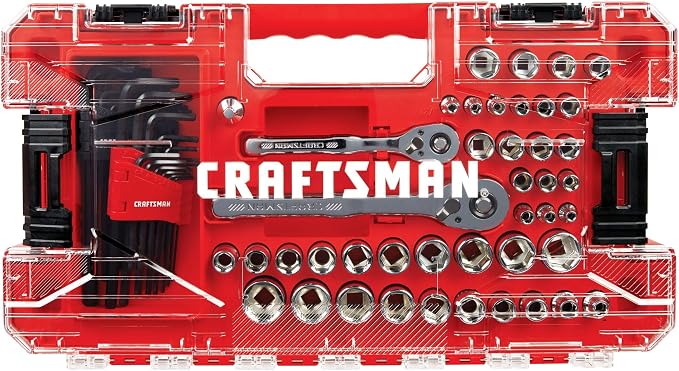CRAFTSMAN Versastack Mechanics Tool Set, 1/4 and 3/8 Inch Drive, 71 Piece (CMMT45171)