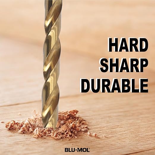Disston E0100518 26pc Titanium Impact Hex shank Drill Bit set with carrying case. Quality spit point bit for easy drilling