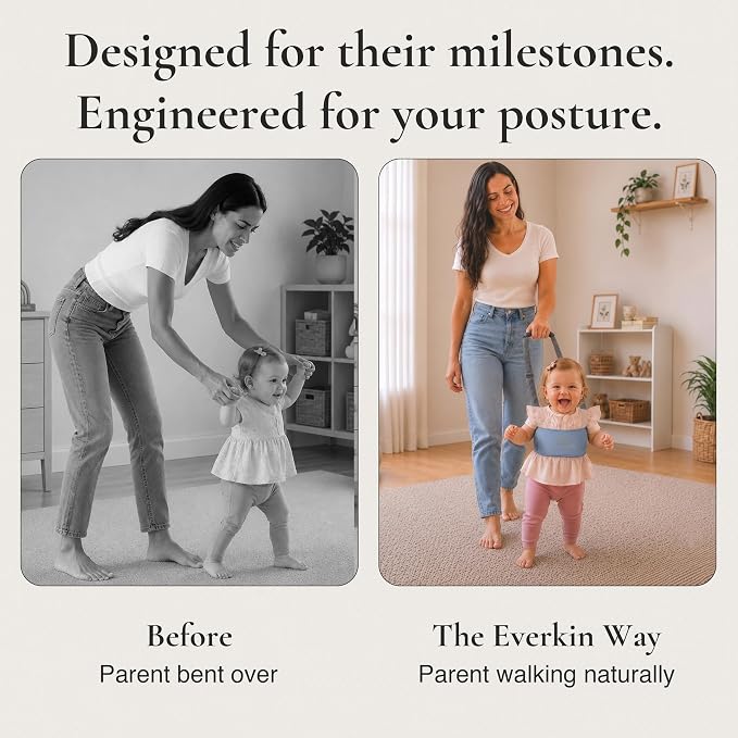 Premium Baby Walking Harness - Ergonomic Toddler Walking Assistant Vest with Height-Adjustable Padded Handles