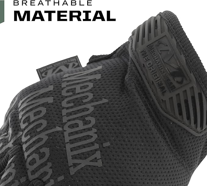 Mechanix Wear Original Tactical Glove - High Performance Anti-Slip Grip Safety Gloves - Impact Resistant & Touchscreen Capable - Small - Covert Black