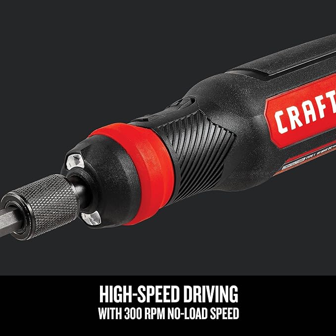 CRAFTSMAN 4V Electric Screwdriver Set, 300 RPM, Micro-USB Charging Port, 3-Stage Battery Charge Indicator (CMHT66718B20)