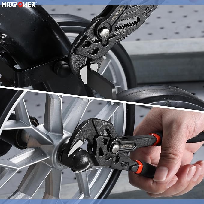 MAXPOWER 7 inch Mini Pliers Wrench, 1.57 inch Jaw Opening, Smooth Jaws