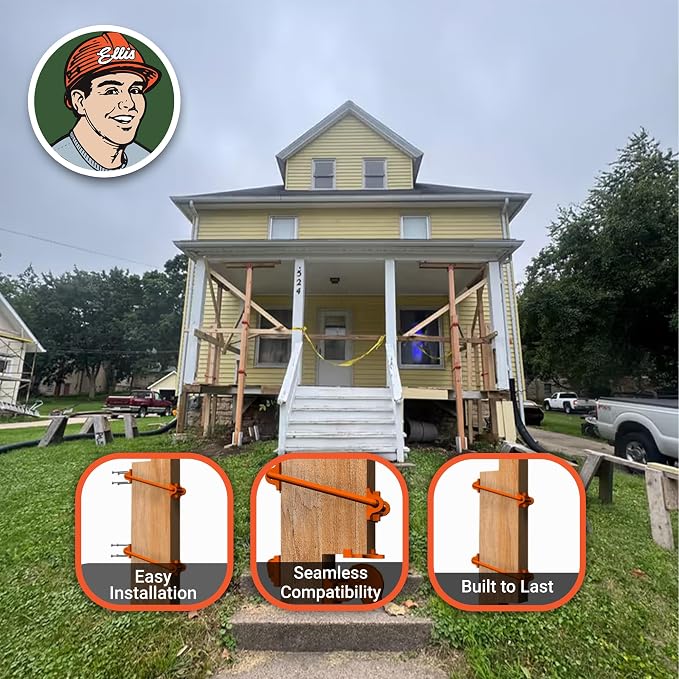 Ellis Shore Clamps - 6x4 Lumber Size, Adjustable Support System, Durable & Secure, Long-Lasting for Woodworking
