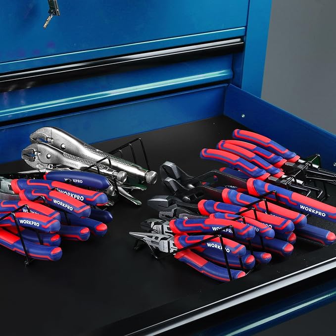 WORKPRO Pliers Set, 20-Piece Pliers Set with 2-pack Organizer Rack | Channel Locks Plier and Vise Grip Plier Assortment