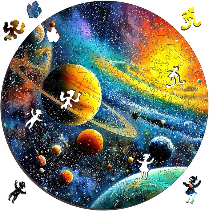 MEATRN Puzzles for Adults 500 Pieces - Space Themed Solar System Jigsaw Puzzles, Colorful Astronomy Design, Creative Gift Idea for Science Enthusiasts, Wall Decor, 16.5x16.5 in