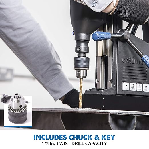 Evolution Heavy Duty 1-1/8 inch Industrial Magnetic Drill with Carry Case - S28MAG