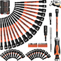 HORUSDY 59pcs Magnetic Nut Driver Set with 6-in-1 Ratcheting Screwdriver Handle, SAE & Metric 1/4 Inch Hex Shank Socket Set for Impact Drill with Quick-release Bit Holder and Extension Bar