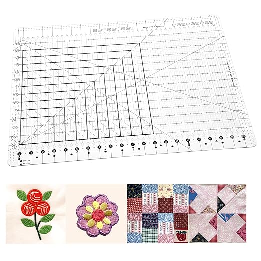 Stripology Ruler for Quilting, XL-Slotted Ruler for Quilting -17-3/4 "x 22", Oversized Non-Slip Design, Made with High-Clarity, Durable Acrylic, 5 in 1 Quilt Cutting Template