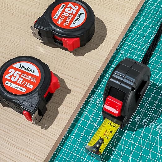 2 Pack Tape Measure 25 ft, Easy Read Retractable Measuring Tape 1-Inch Wide, Great for House Construction and Carpenter