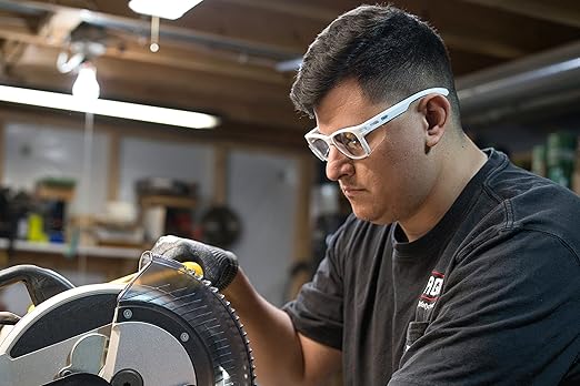 MAGID Y50 Safety Glasses for Construction | White Frame — 6 Pairs, Clear Lens | Side Shields, ANSI Z87.1+, Anti-Fog, Scratch-Resistant, 99.9% UV Protection, Polycarbonate Lens