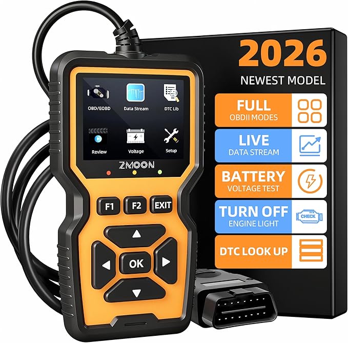 ZMOON ZM201 Professional OBD2 Scanner Diagnostic Tool, Enhanced Check Engine Code Reader with Reset OBDII/EOBD Car Diagnostic Scan Tools for All Vehicles After 1996, 2026 Upgraded