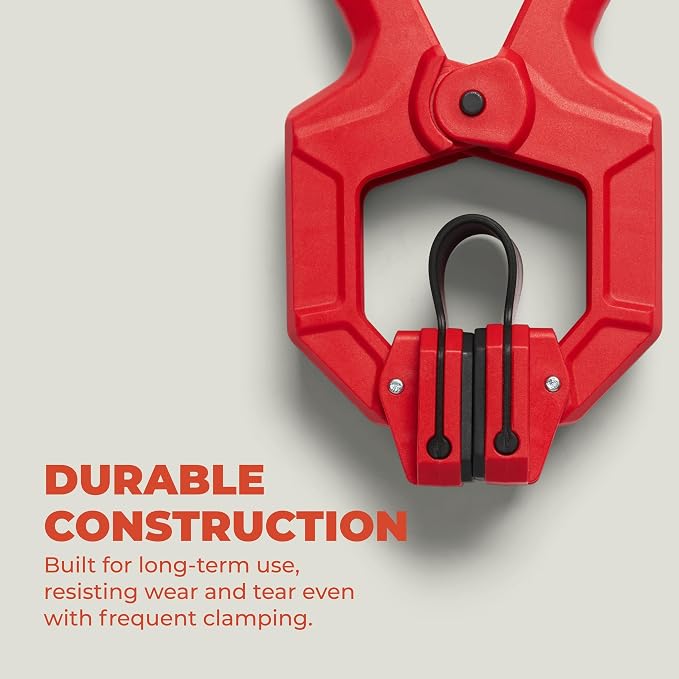 BUILDSOMETHING Edge Band Spring Clamp - Home Improvement Hand Tools - Adjustable Band Clamps for Woodworking, Carpentry & More - Set of 4
