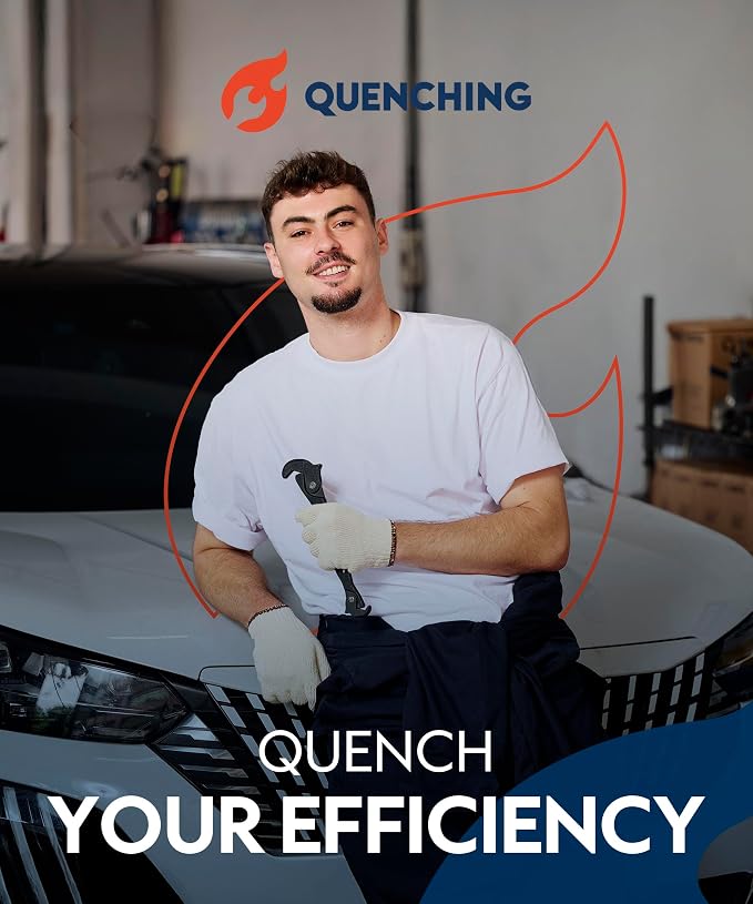 QUENCHING Self-Adjusting Crowfoot Wrench for Tight-Access Fasteners 8–32mm (5/16”–1-1/4”), Slim Profile, Not for Heavy Torque