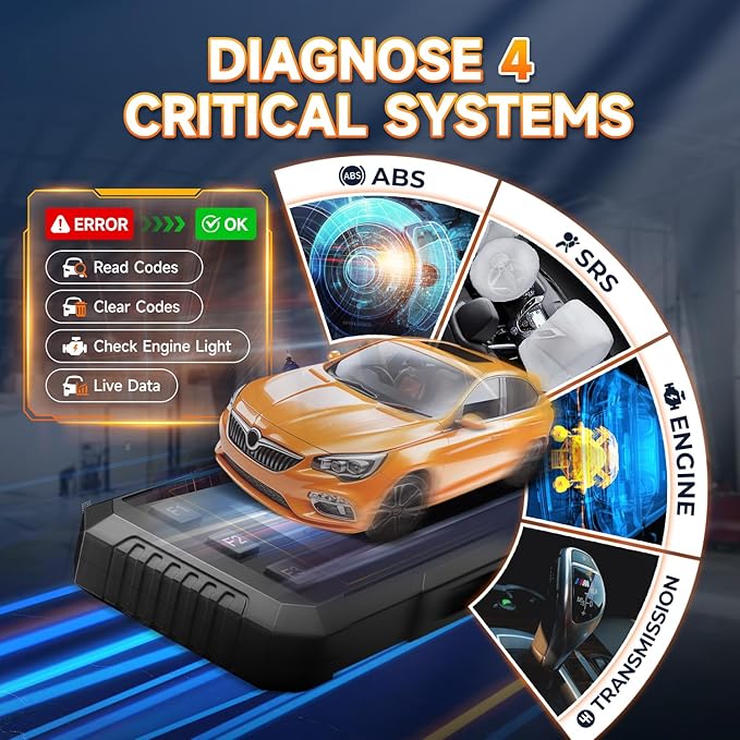 2026 FOXWELL NT614 Elite OBD2 Scanner with 5 Resets ABS Bleeding, SAS Calibration, Oil, EPB, Throttle, Upgrade of NT604 Code Reader Scan Tools, ABS SRS Engine Transmission Battery Test Car Scanner