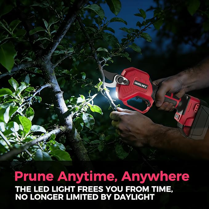 Electric Pruning Shears for Milwaukee M18 Battery, Brushless Cordless Branch Cutter Pruner with 1.4 inch Cut Capacity for Tree trimming, Shrubs, Gardening - 1 YEAR REPLACEMENT WARRANTY
