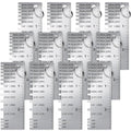 Weewooday 12 Pcs Wire/Metal Sheet Thickness Gauge Metal Tool Stainless Steel Welding One Sided Material Thickness Gauge Plated Size Inspection Tool