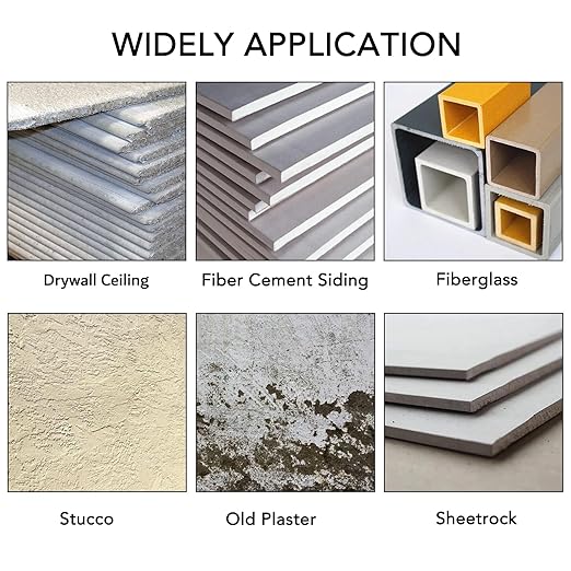 4-1/4" Carbide Grit Hole Saw for 4 Inch Recessed Lights, Cut Through Stucco, Ceiling Old Plaster, Drywall, Cement Board, Sheetrock with 1-1/2" Depth, Up to 3X Longer Life