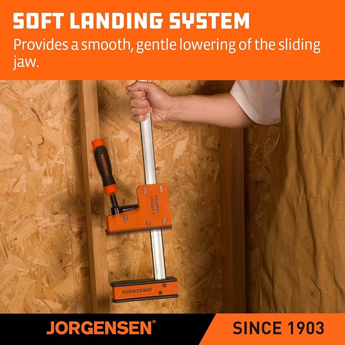 JORGENSEN 72-Inch Parallel Bar Clamps, 2-Pack Cabinet Master Bar Clamps