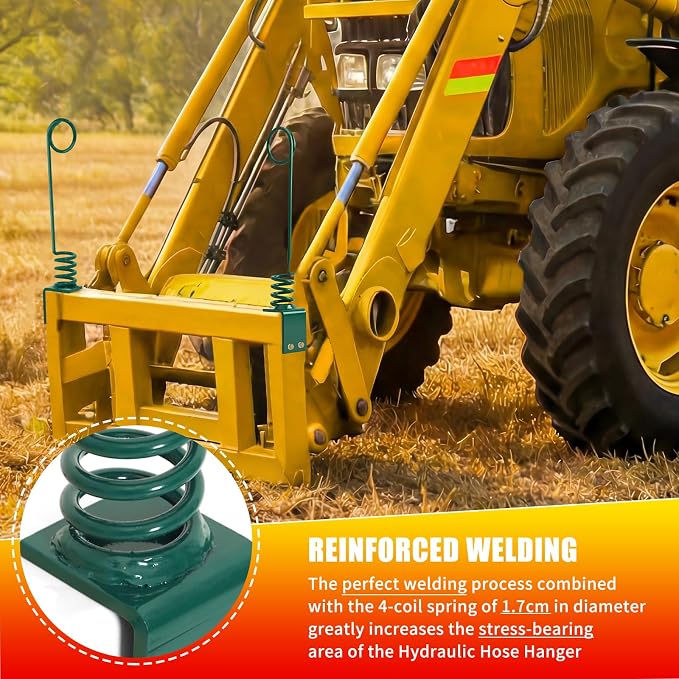 Skid Steer Hydraulic Hose Saver Spring - 0.3" Thick Plate (8cm)