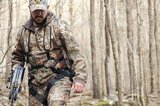 Hunter Safety System X-1 Bow-Hunter Harness for Tree-Stand Hunting, Lightweight Comfortable Safe All-Season Great Mobility, Large/X-Large, Camo