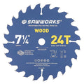 SawWorks 7-1/4" 24T Carbide Circular Saw Blade, Framing & Ripping for Construction Workers & DIY Framers, 5/8" Arbor