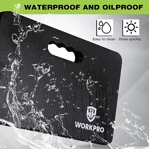 WORKPRO Extra Thick Kneeling Pad, Soft NBR Foam Cushioning for Knee, Large Foam Kneeler Mat for Gardening, Bathing Baby, Exercise, Workout Supplies, 17.5 x 11 x 1.5 in, Black