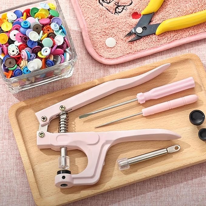 NXTOV Plastic Snap Pliersg, Hand-held Pliers Tool for T3 T5 T8 KAM Snaps, Button Fastener Press Attacher Punchfor Crafts Clothing