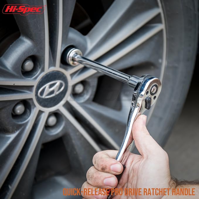 Hi-Spec Metric Auto Mechanic Tool Set Motorcycle & Car Tool Kit Trucks